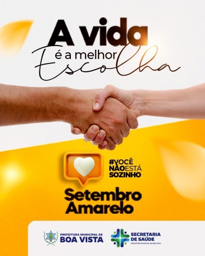 Prefeitura Municipal de Boa Vista participa do Setembro Amarelo