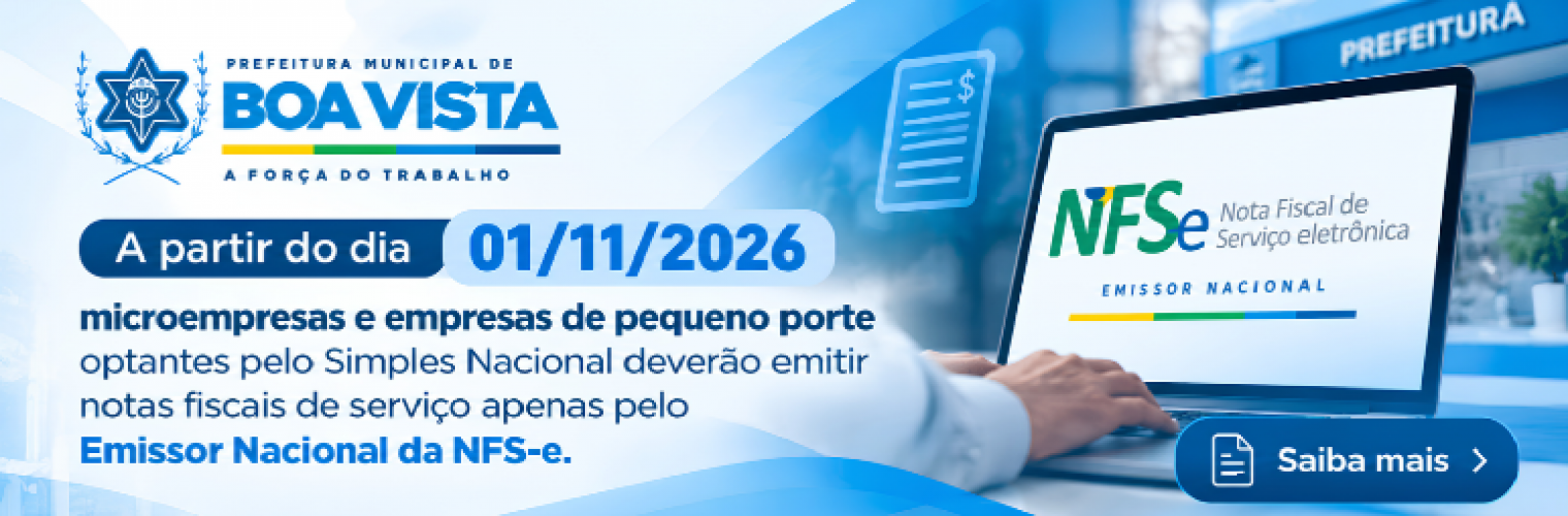 Emissão da NFS-e pelo Emissor Nacional a partir de 1º de novembro de 2026
